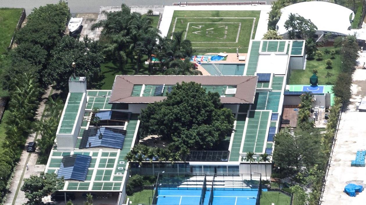 Vista aérea de la propiedad de Neymar en Mangaratiba (Brasil).