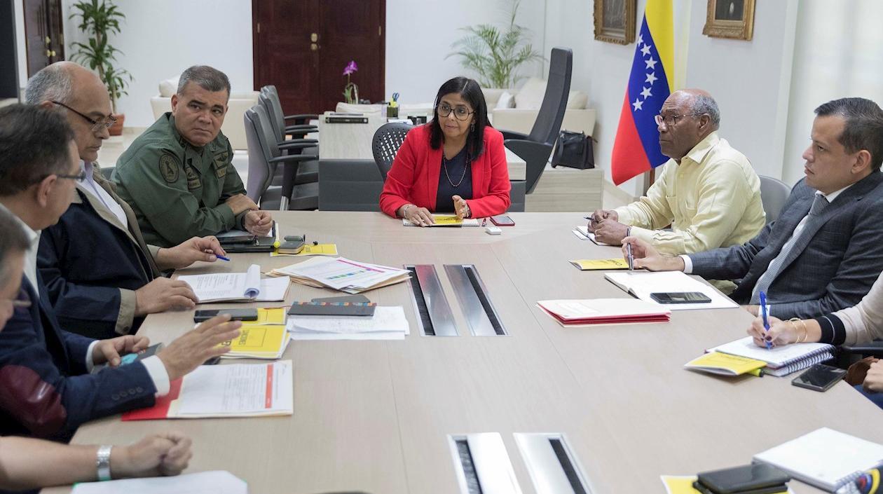  La Vicepresidenta Delcy Rodríguez hace seguimiento al control del coronavirus en Venezuela.