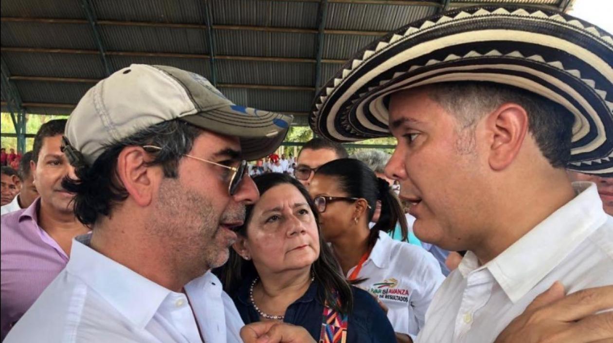 El exalcalde de Barranquilla, Alex Char, y el Presidente Iván Duque.