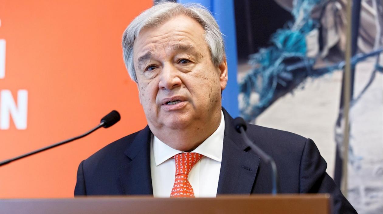 En la imagen un registro del secretario general de la ONU, António Guterres.