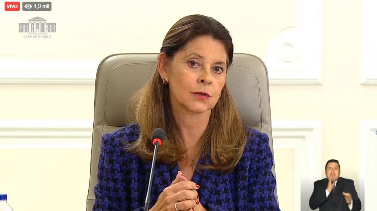 Vicepresidenta, Marta Lucía Ramírez.