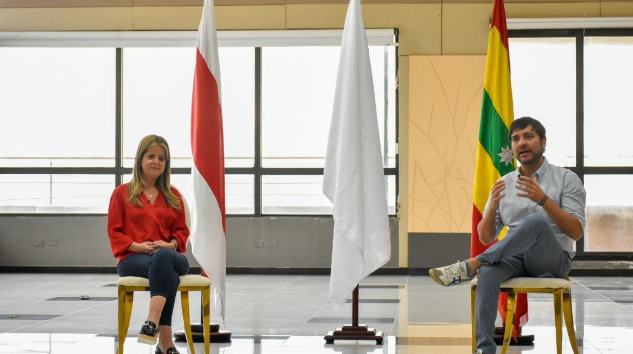 Gobernadora Elsa Noguera y Alcalde de Barranquilla, Jaime Pumarejo.