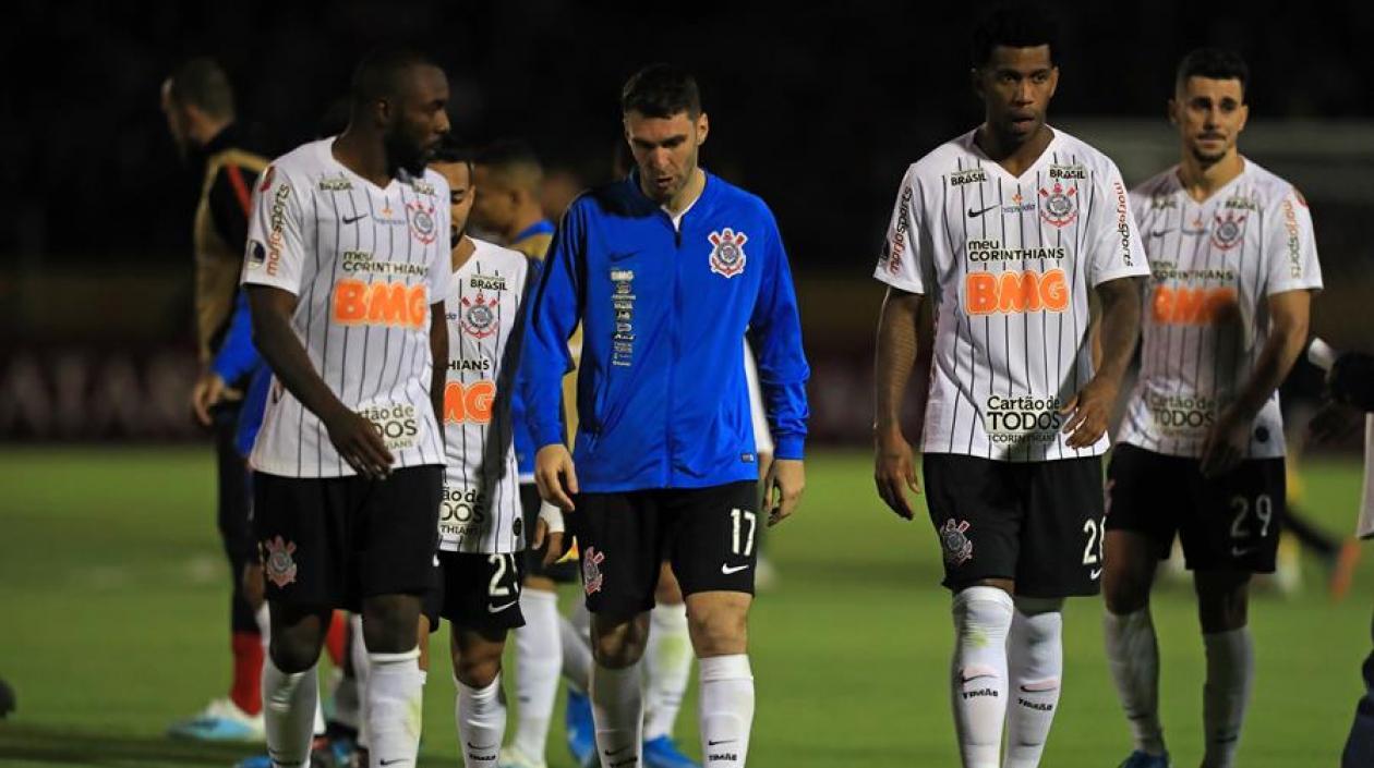 Vista de jugadores de Corinthians.