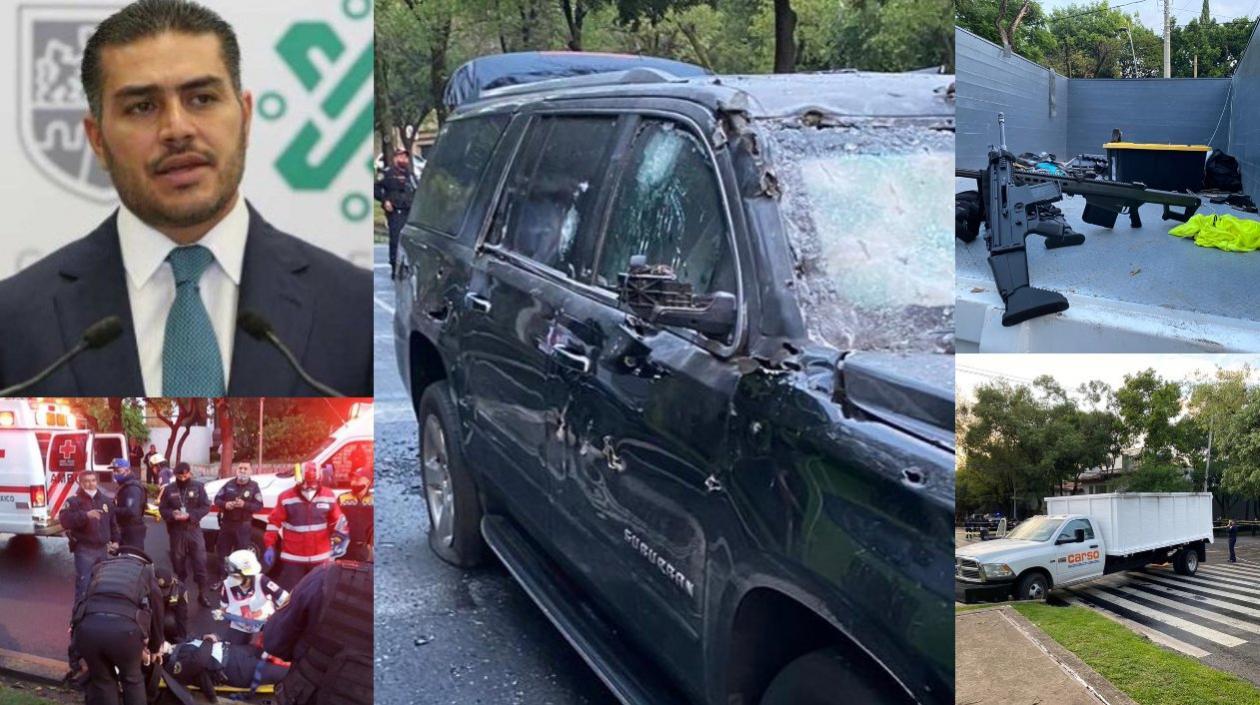 Jefe de Seguridad de la Ciudad de México resultó herido en atentado.