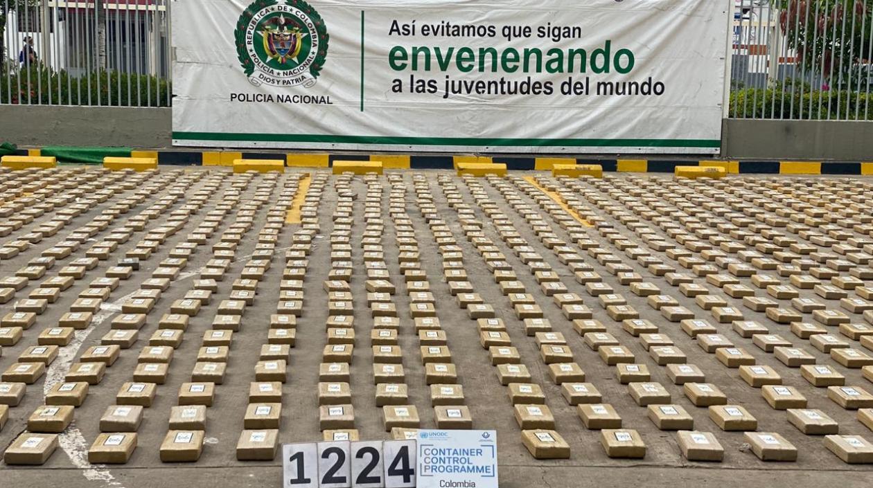 Cocaína incautada en Cartagena.