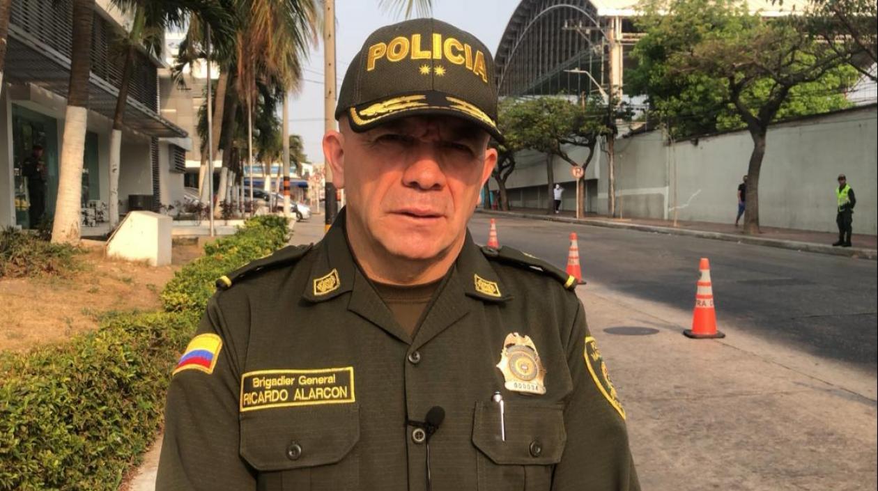 General Ricardo Alarcón, comandante de la Policía Metropolitana de Barranquilla.