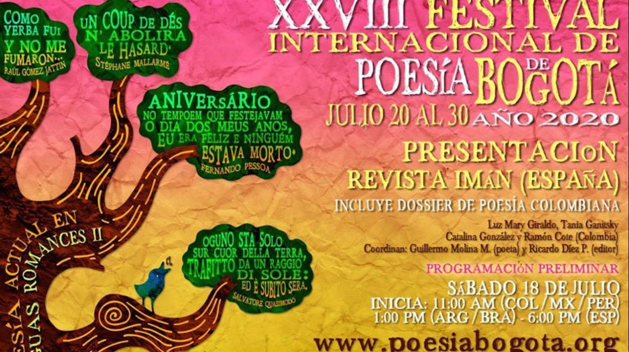 Festival Internacional de Poesía de Bogotá llega a su versión número 28. 