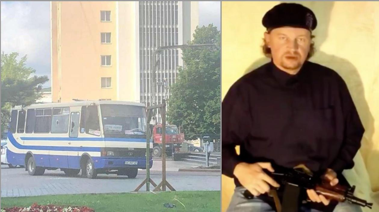 El hombre que secuestró un bus en Ucrania.