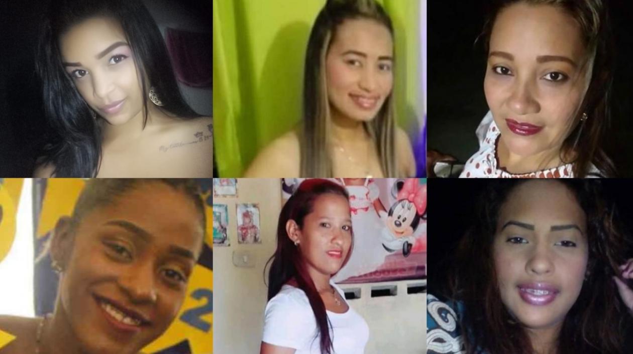 Seis de las mujeres que han sido asesinadas por sus parejas o exparejas este año en el Atlántico.