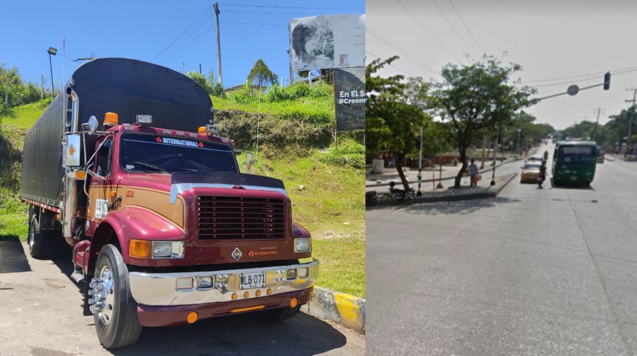 Este es el camión hurtado y el primer delincuente se subió al vehículo en la Cordialidad con Avenida San Martín.