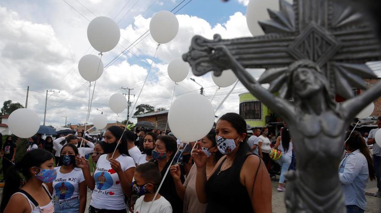 Funeral de jóvenes asesinados en Cauca.