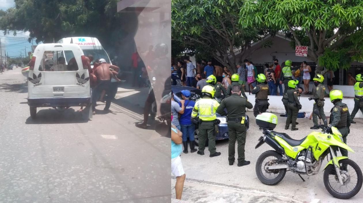 Dos de los hechos de sangre ocurridos este fin de semana en el barrio Pumarejo de Soledad y Olaya de Barranquilla. 