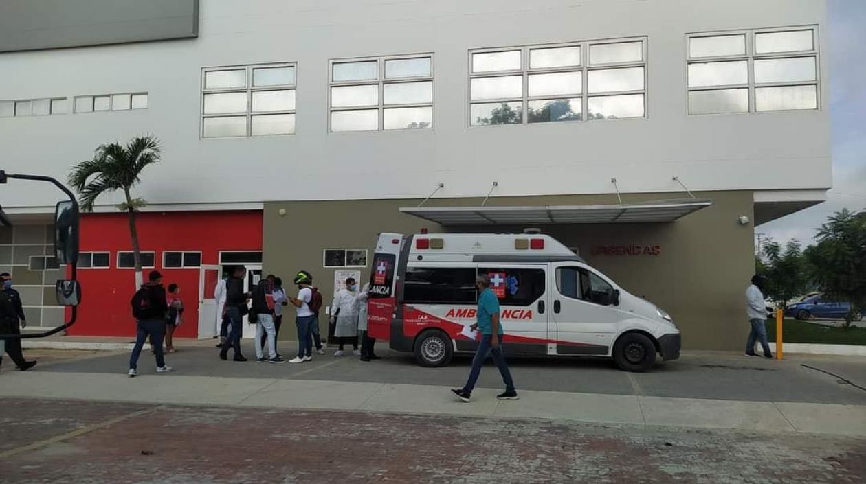 El herido fue remitido desde el Hospital de Malambo a la Campbell de Barranquilla. 