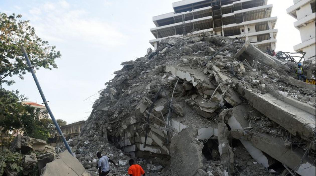 Edificio que colapsó en Lagos, Nigeria.