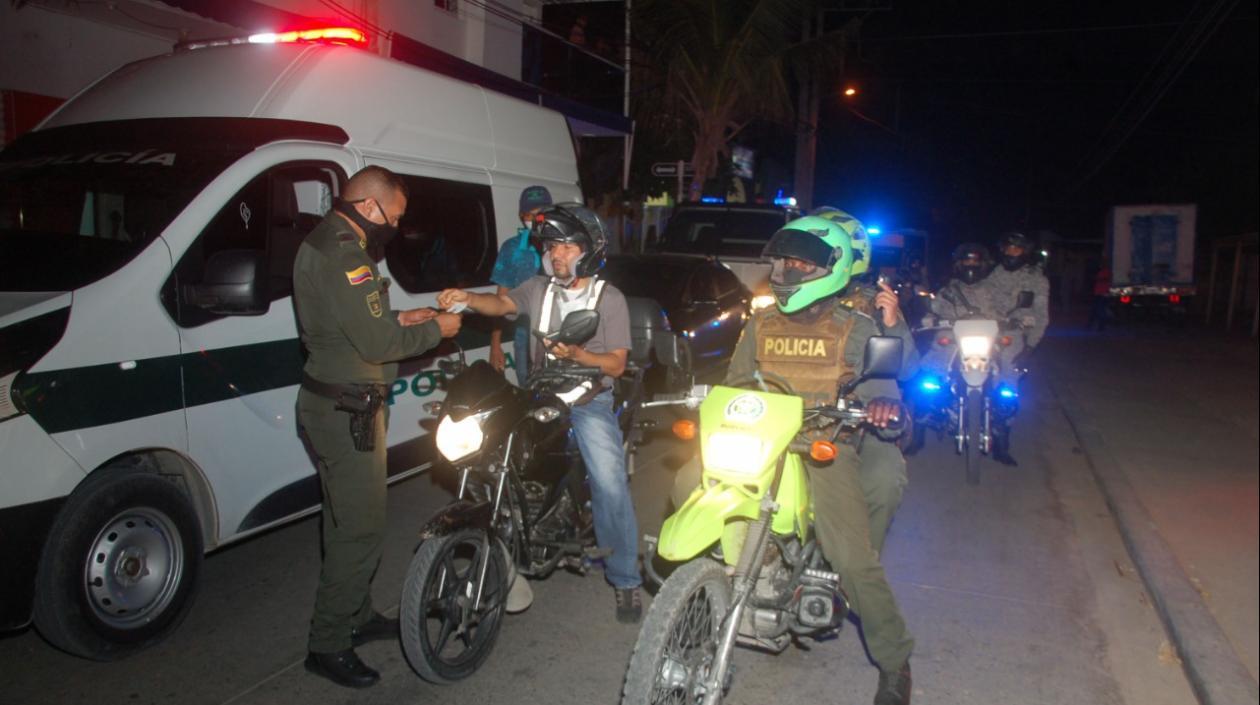 Operativos de control de la Policía en Soledad. 