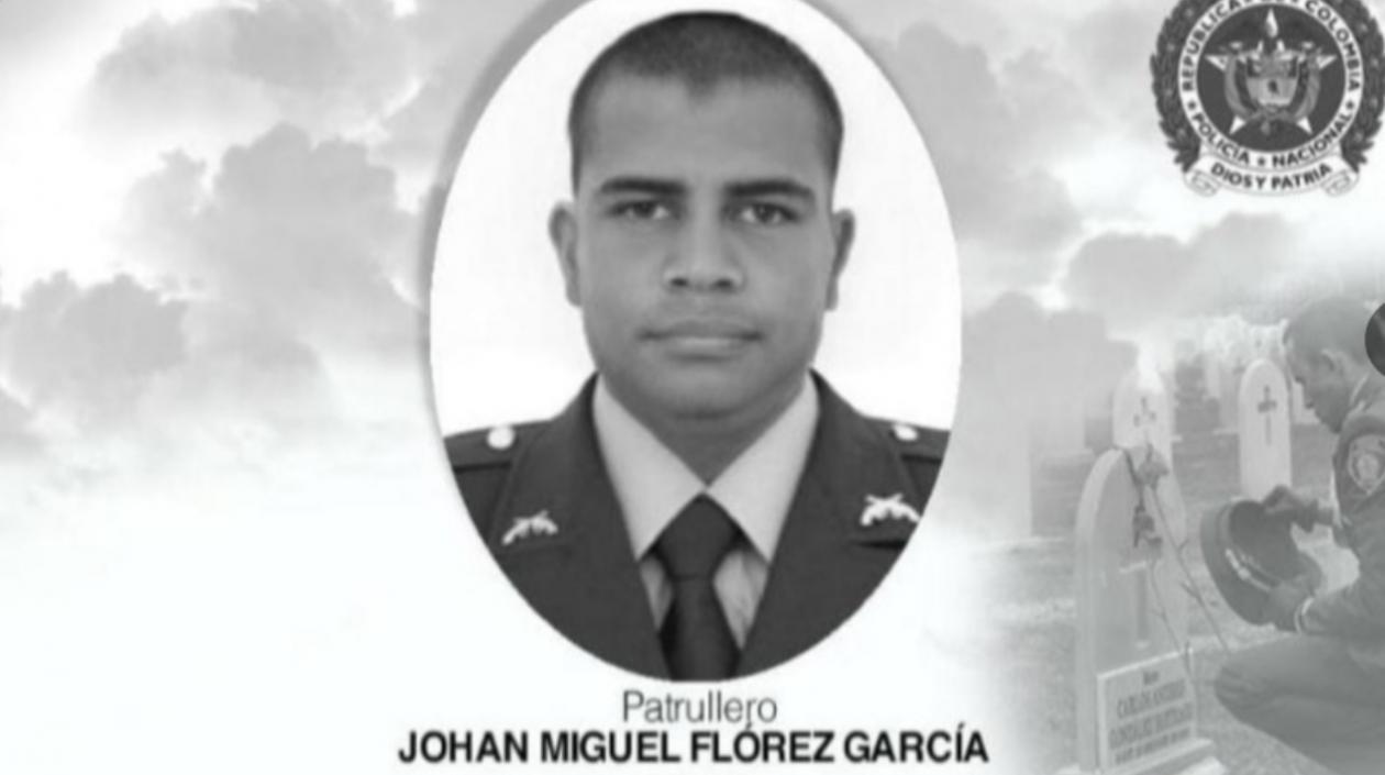 El patrullero Johan Miguel Flórez García.