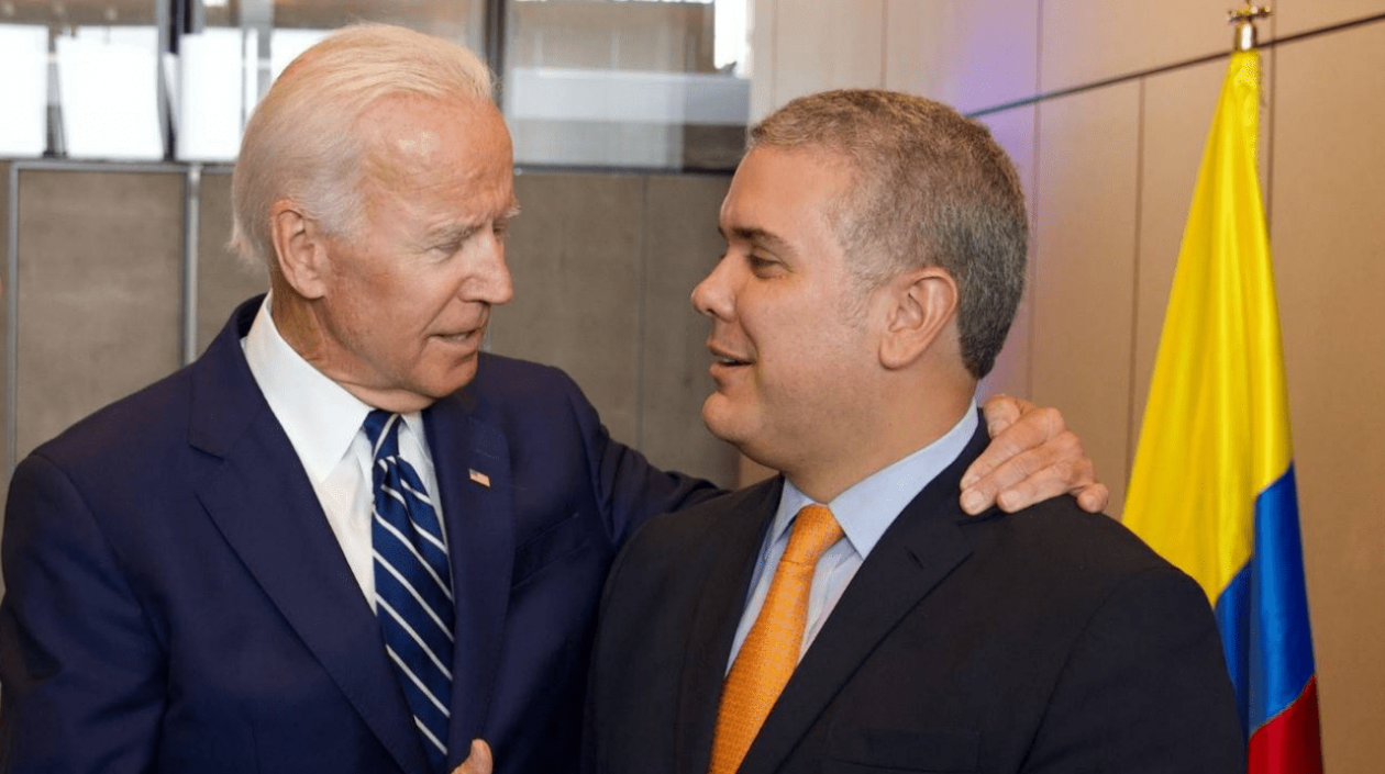 Joe Biden e Iván Duque.