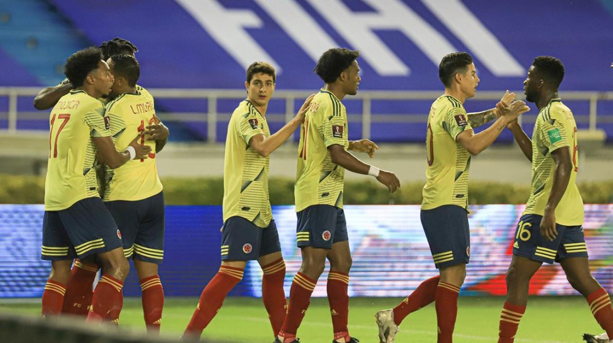 Jugadores de la Selección Colombia. 
