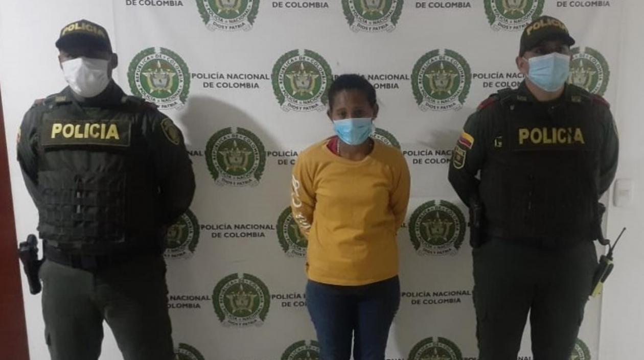 Yesica Paola Ospino Cantillo fue capturada por la Policía. 