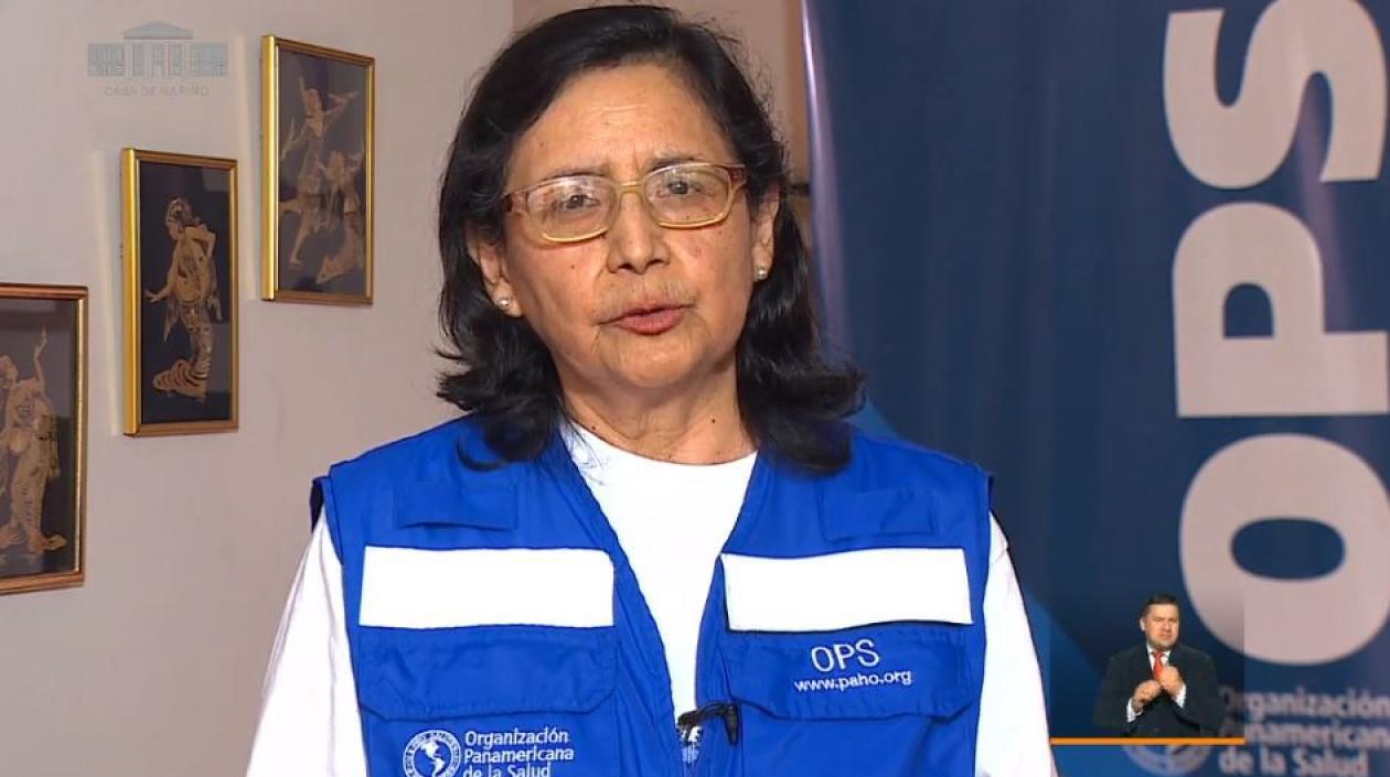 Gina Tambini, representante de la OPS/OMS en Colombia.