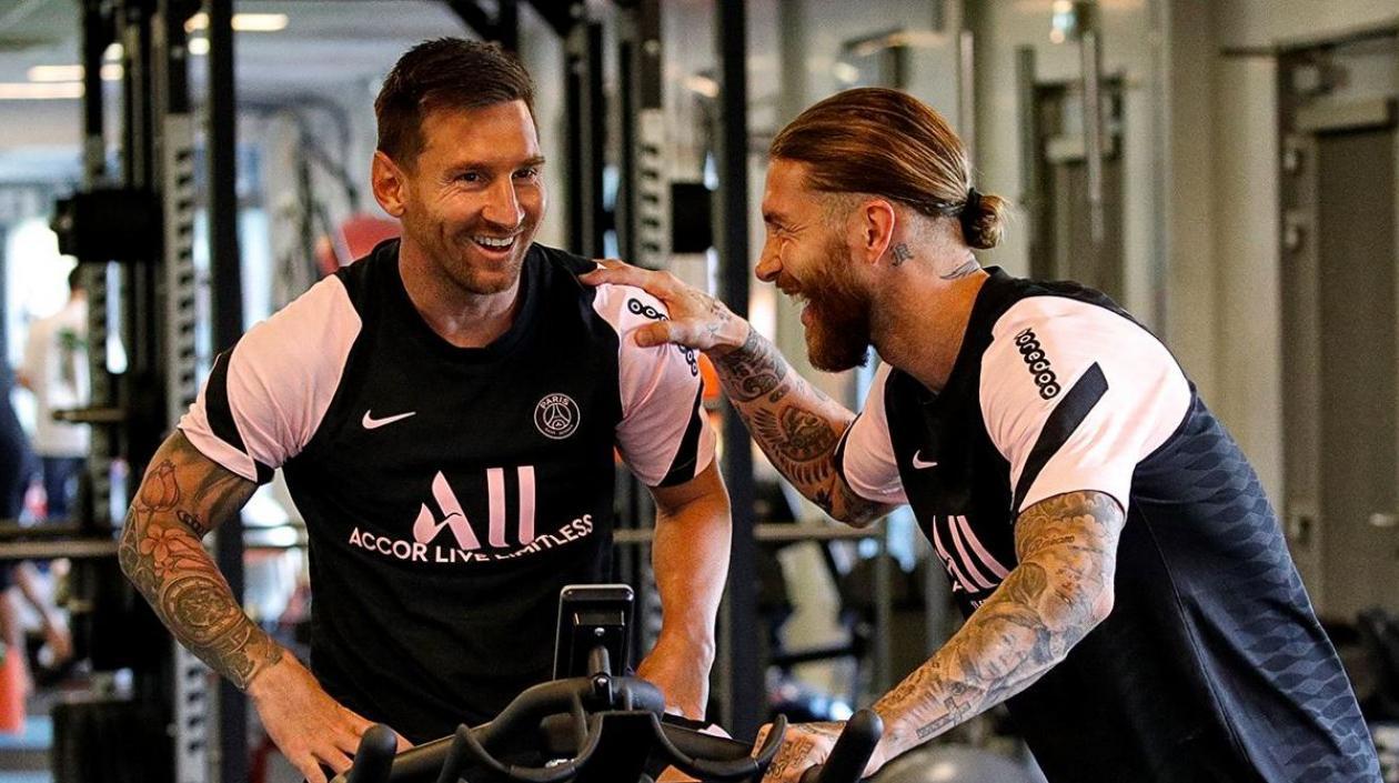 Lionel Messi y Sergio Ramos. 