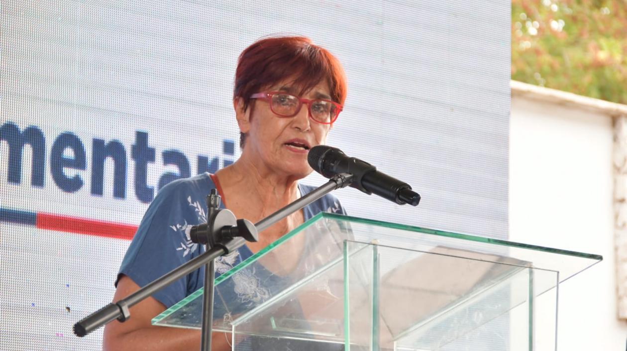 La ministra de Cultura, Patricia Ariza en El Banco