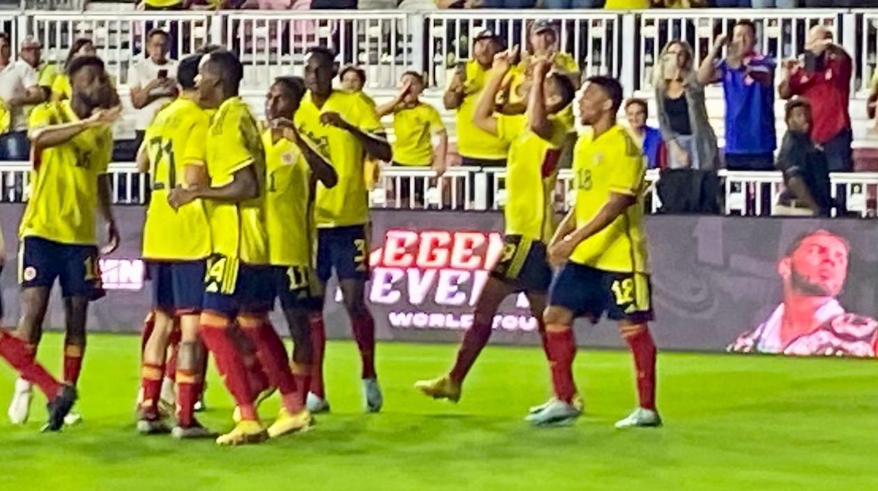 Falcao García celebrando el 2-0.