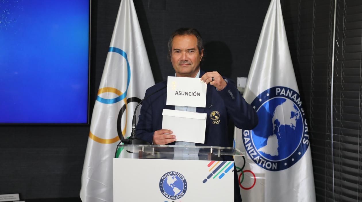Anuncio de Asunción como ganador de los Panamericanos Junior 2025