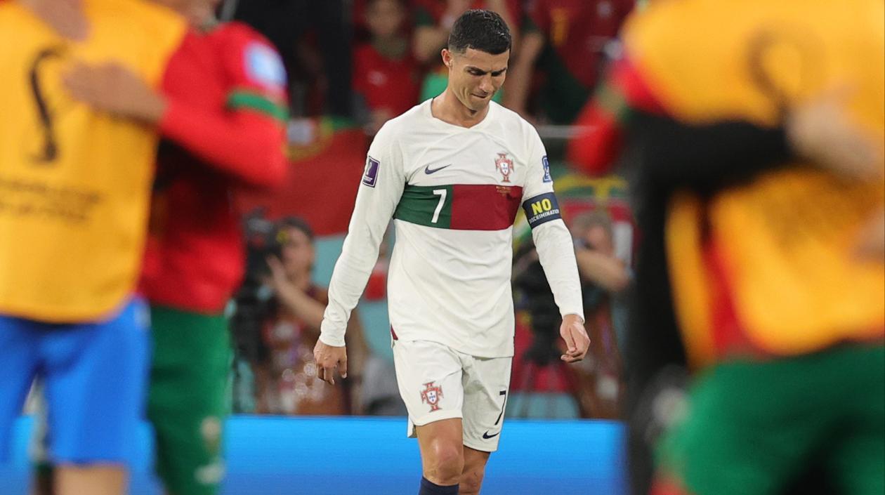 Cristiano Ronaldo volvió a ser suplente contra Marruecos.