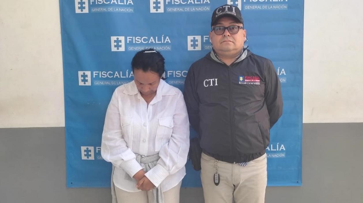 Dorina Tapia Turizo en las instalaciones del CTI de la Fiscalía.