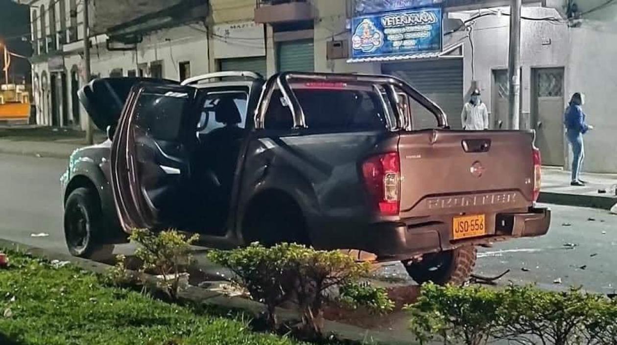 El vehículo con los explosivos que iba a ser detonado contra la Policía de Popayán.