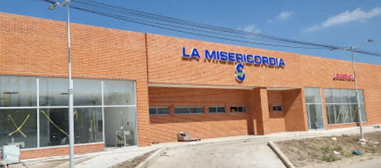 Hospital La Misericordia, a donde fue llevada la menor de edad. 