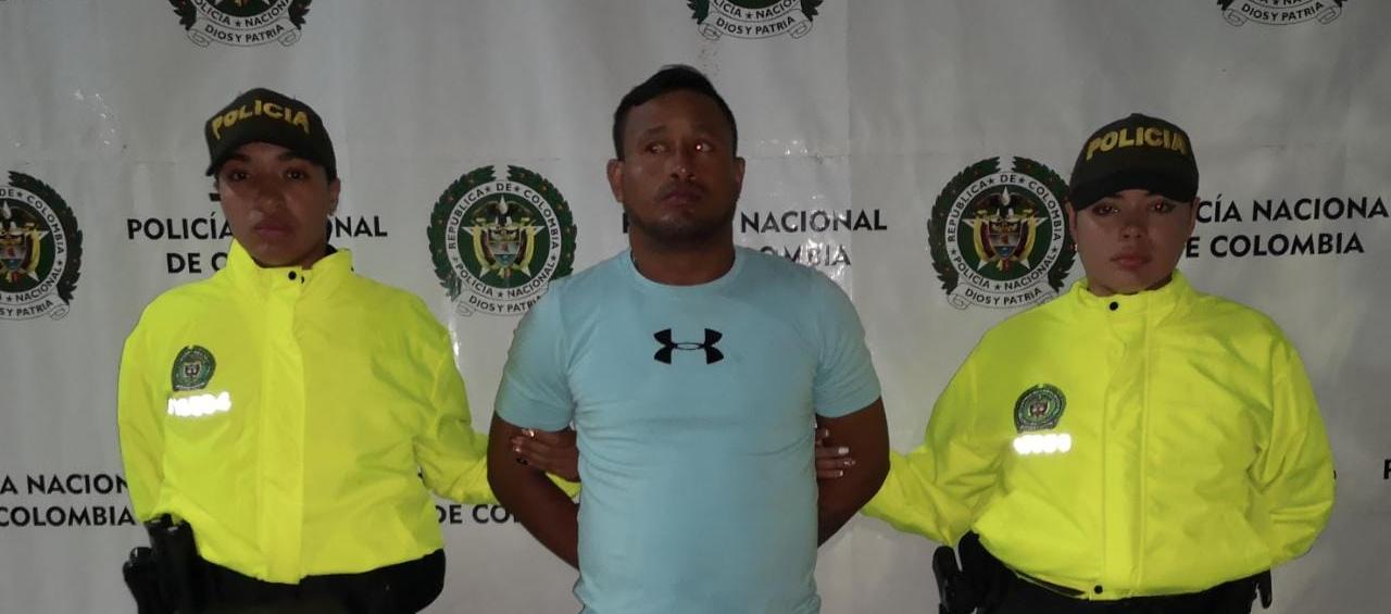 Luis Guillermo Pérez Ortega capturado por la Policía. 