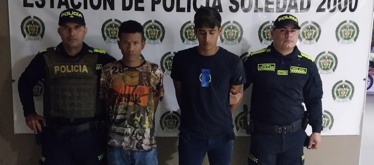 La Policía capturó a dos personas por extorsión en Soledad.