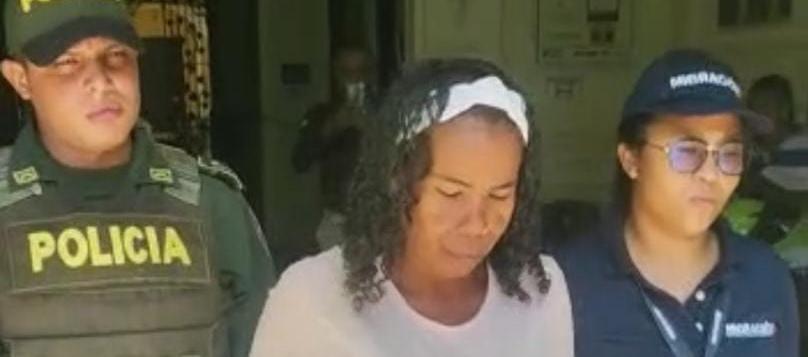 La mujer fue capturada en Cartagena. 
