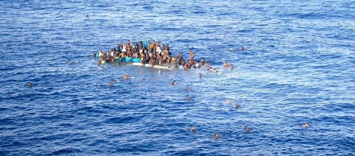 Foto referencia de naufragio en Lampedussa.