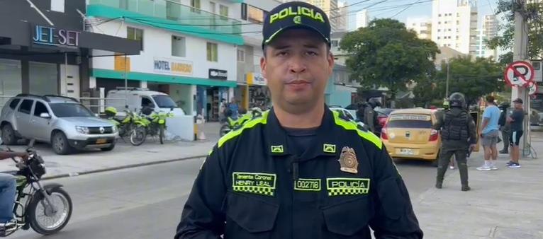 Coronel Henry Alexander Leal Velásquez, comandante Operativo de Seguridad Ciudadana de la Policía de Cartagena
