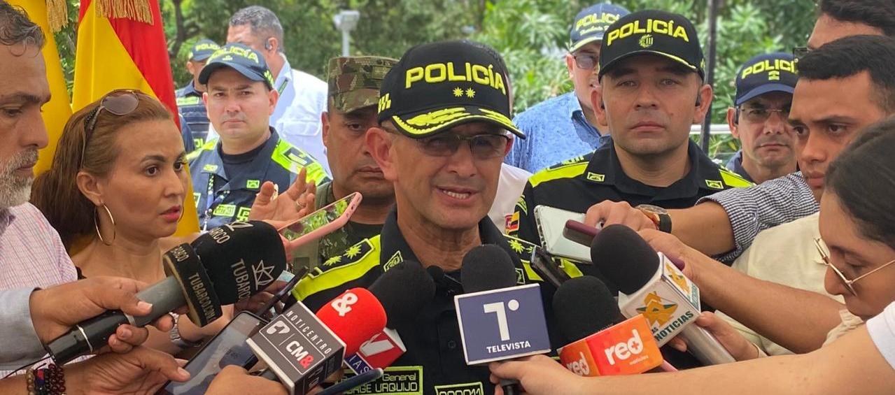 El Comandante de la Policía Metropolitana de Barranquilla, general Jorge Urquijo.