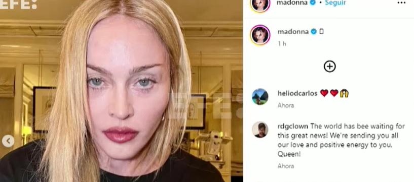 Madonna en el mensaje que publicó en su cuenta de Instagram