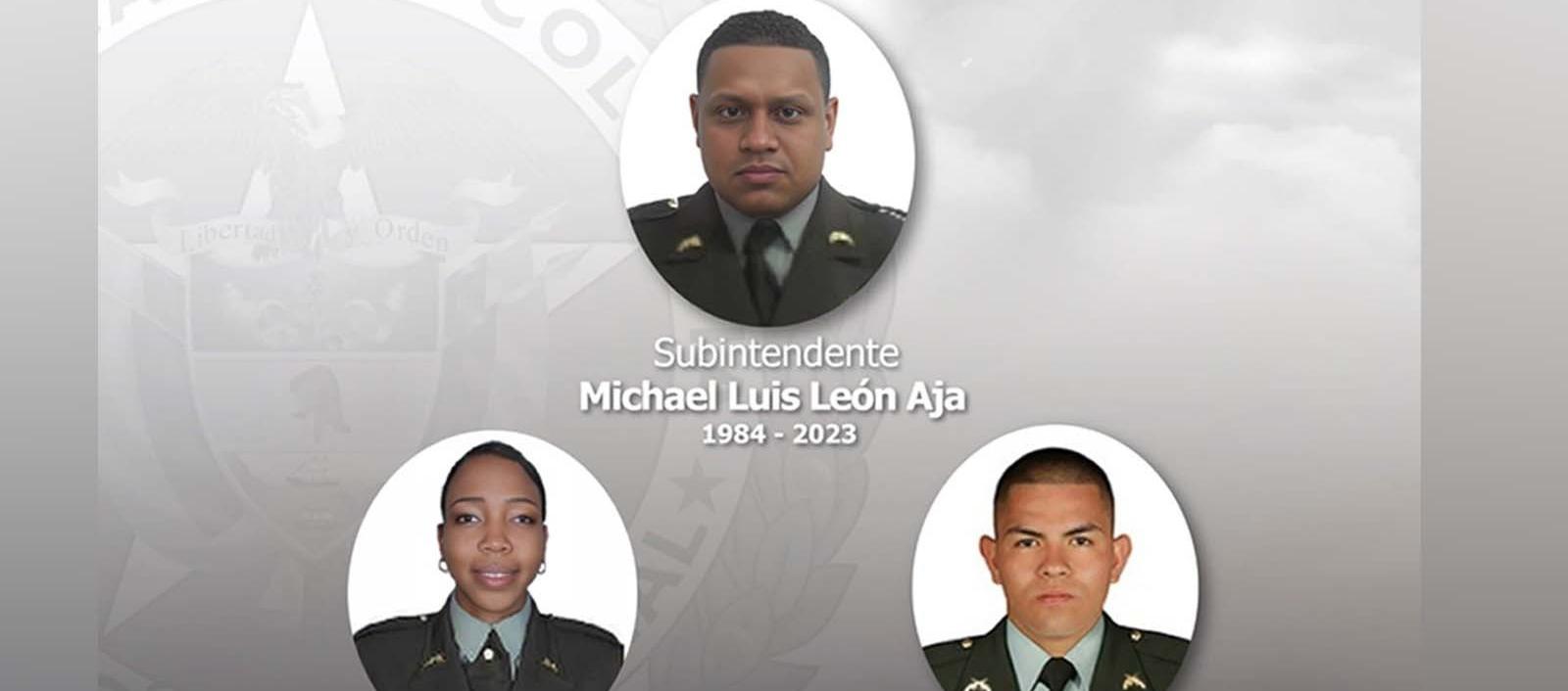 Fotos de los tres uniformados asesinados.
