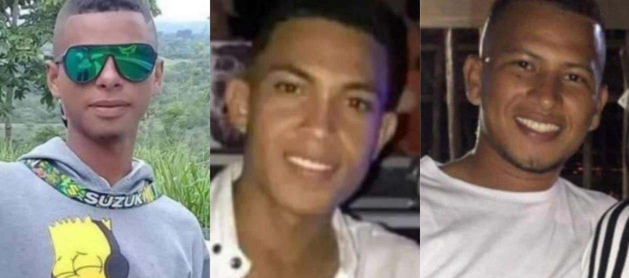 Carlos Alberto Ibáñez, José Carlos Arévalo y Jesús David Díaz, asesinados el 25 de julio de 2022.