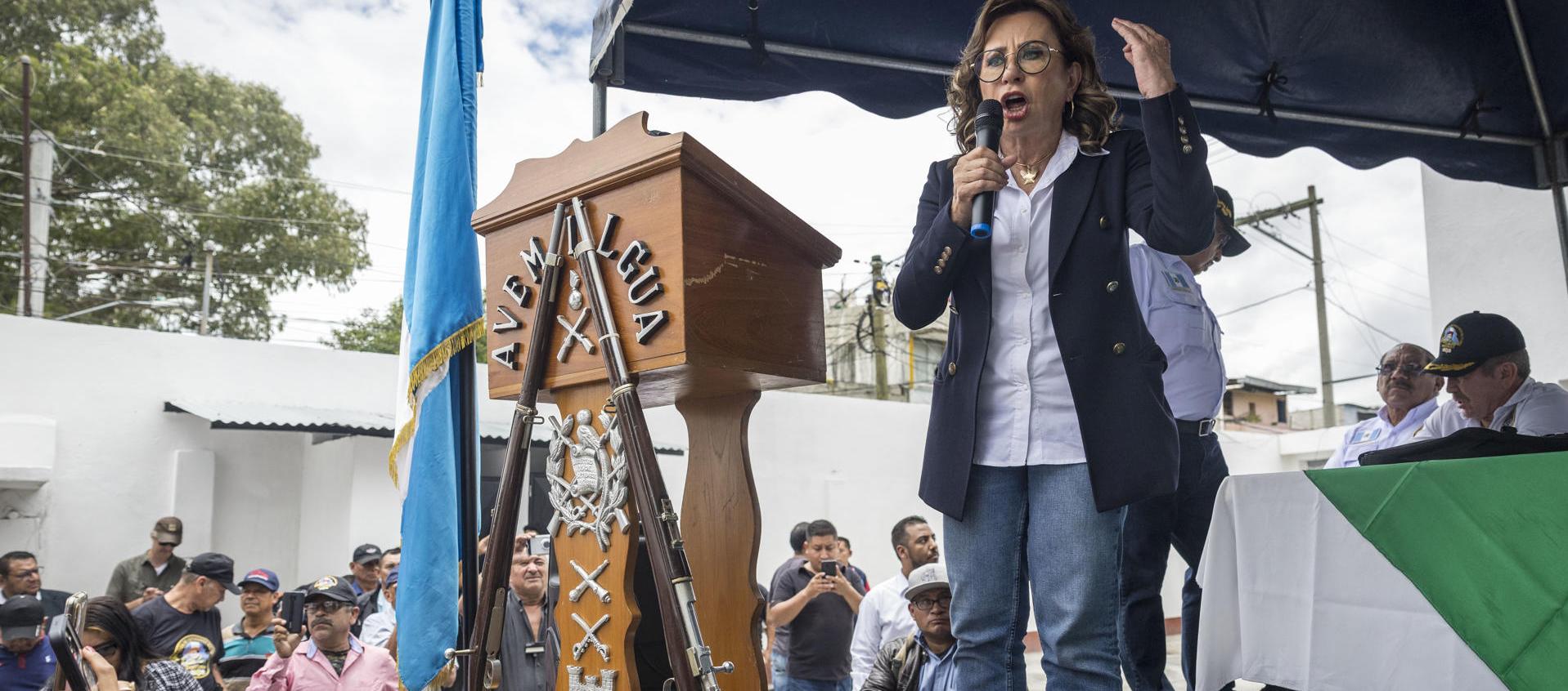 La candidata a la Presidencia de Guatemala por el partido UNE, Sandra Torres