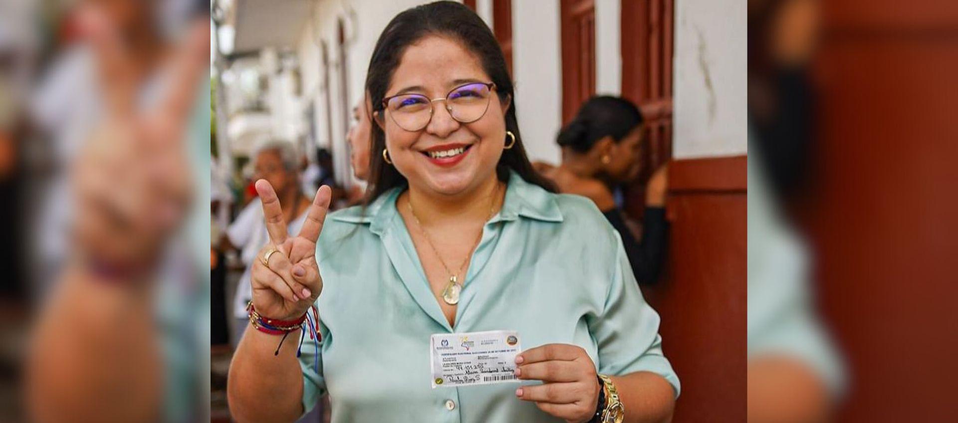 Alcira Sandoval, Alcaldesa electa de Soledad.