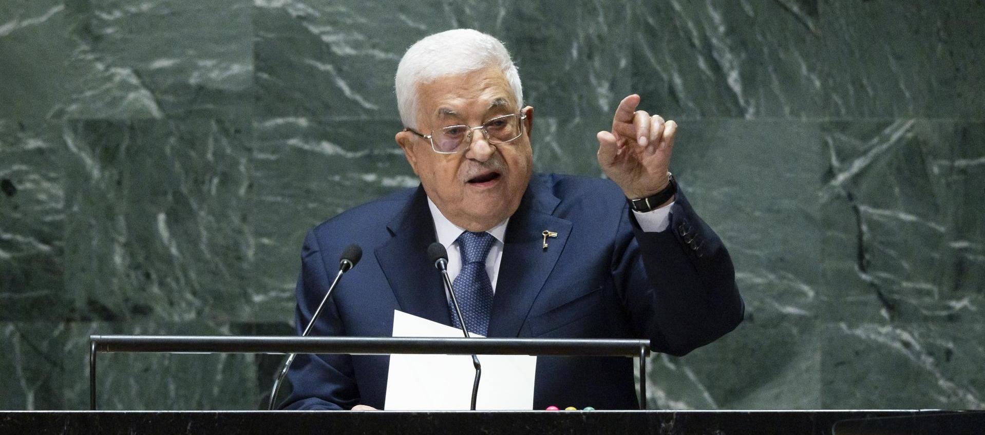 El Presidente de Palestina, Mahmud Abás.