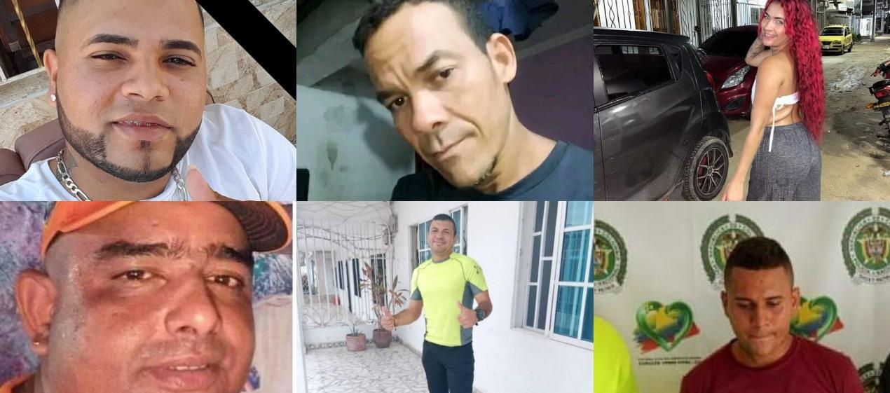 Seis de las 14 personas asesinadas en los últimos 3 días en Barranquilla y su área metropolitana. 