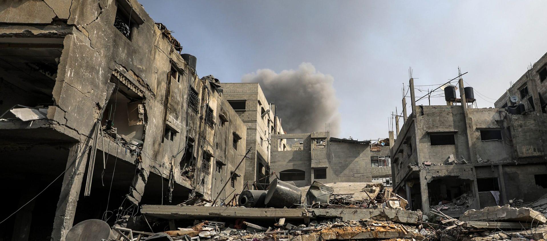 Franja de Gaza destruida por los bombardeos israelí. 