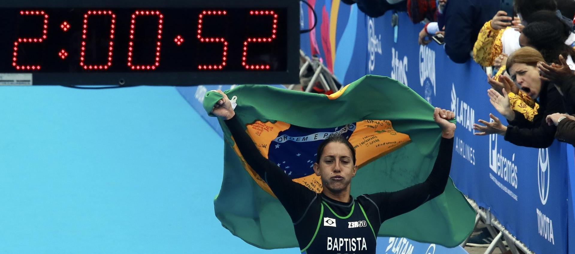 La triatleta brasileña Luisa Baptista