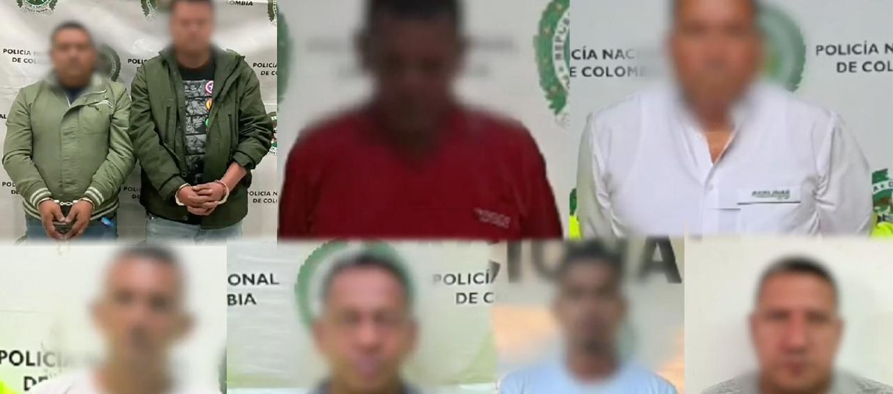 Los capturados en los operativos de la Policía Nacional. 