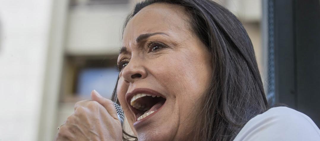 La candidata presidencial María Corina Machado.