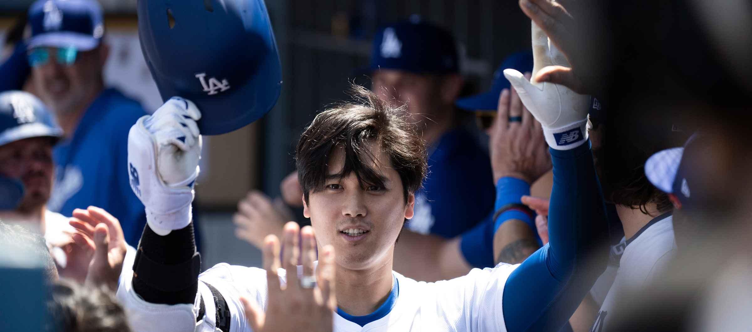 Shohei Ohtani llegó a cinco jonrones en la temporada con los Dodgers.